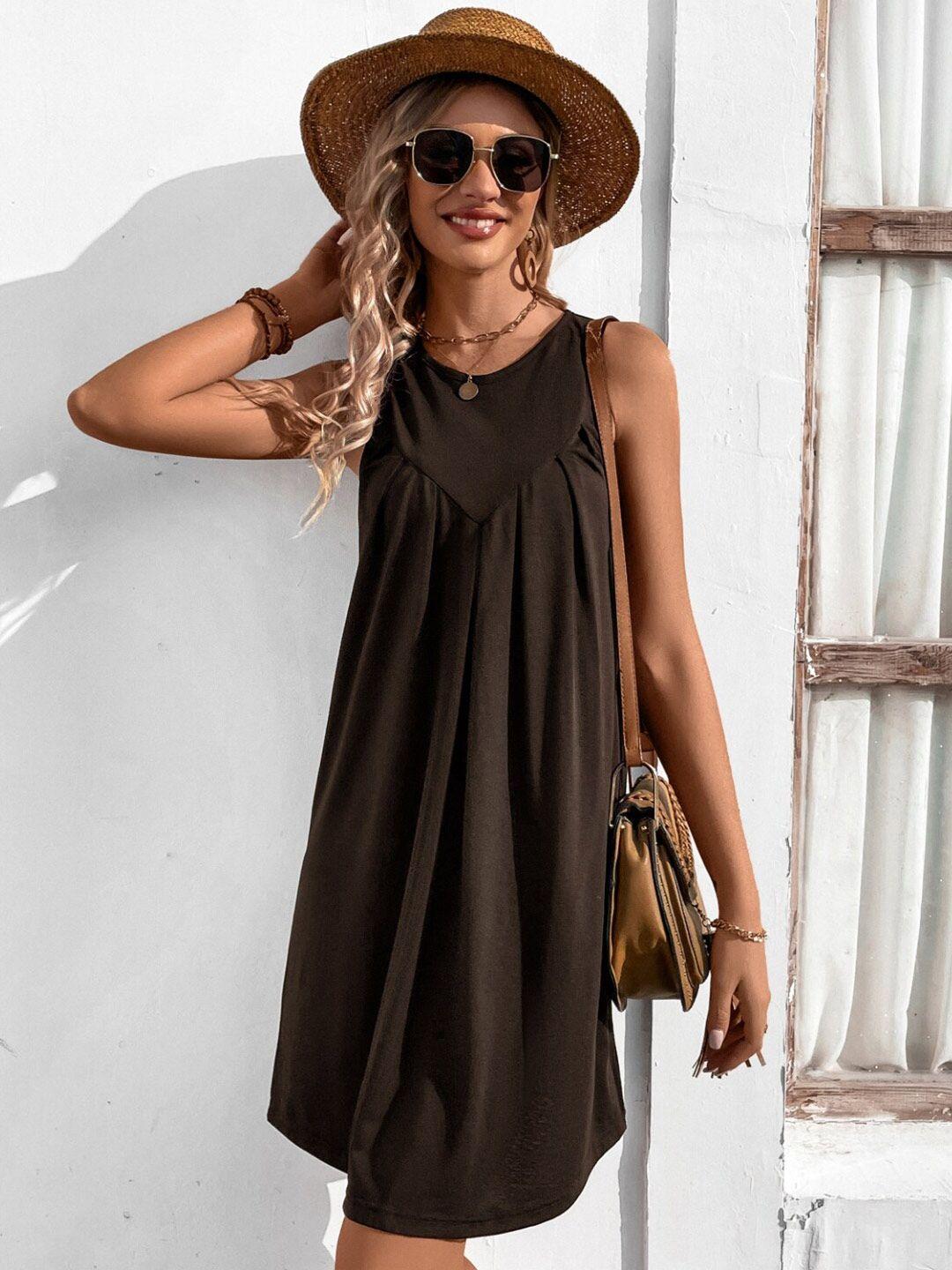 stylecast round neck sleeveless a-line dress