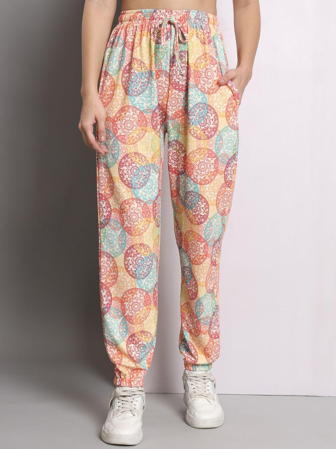 q-rious women ethnic motifs printed joggers