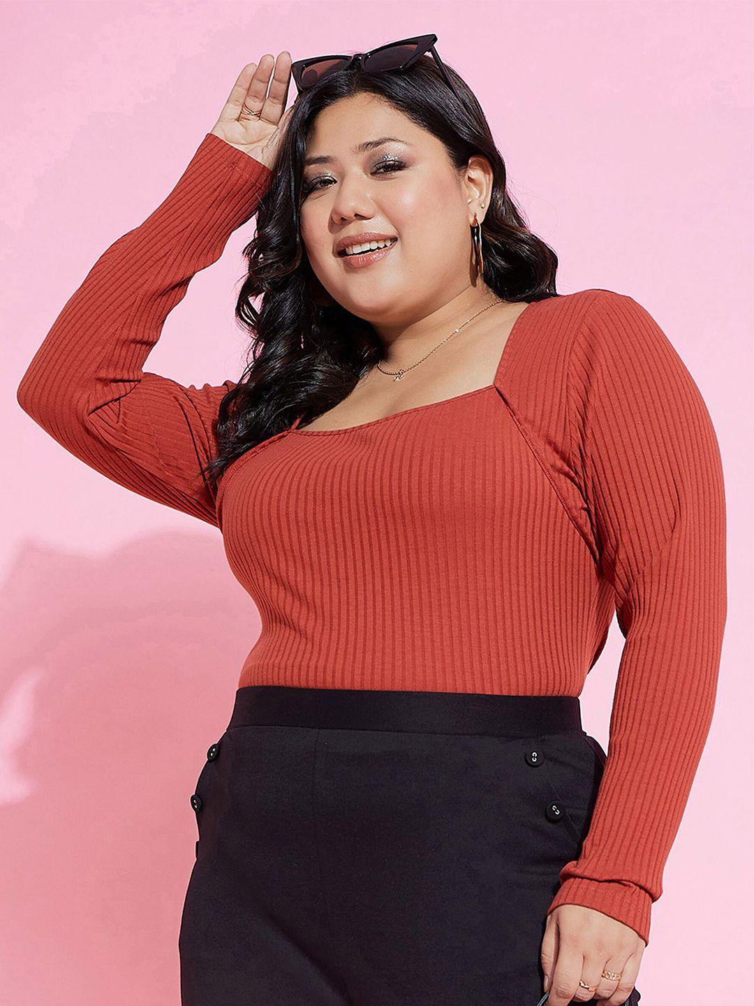 sassafras curve plus size square neck top