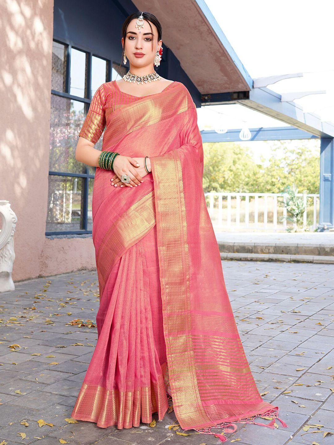 anouk woven design organza saree