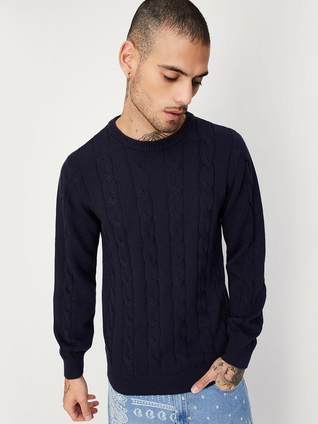 max cable knit pure cotton sweater