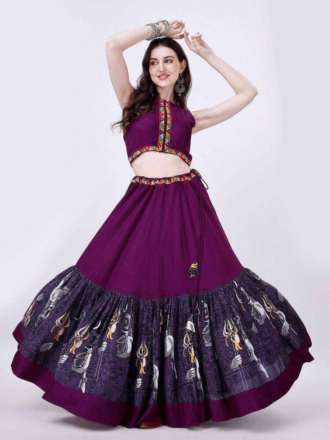 twam sundara printed patchwork cotton ready to wear lehenga & blouse