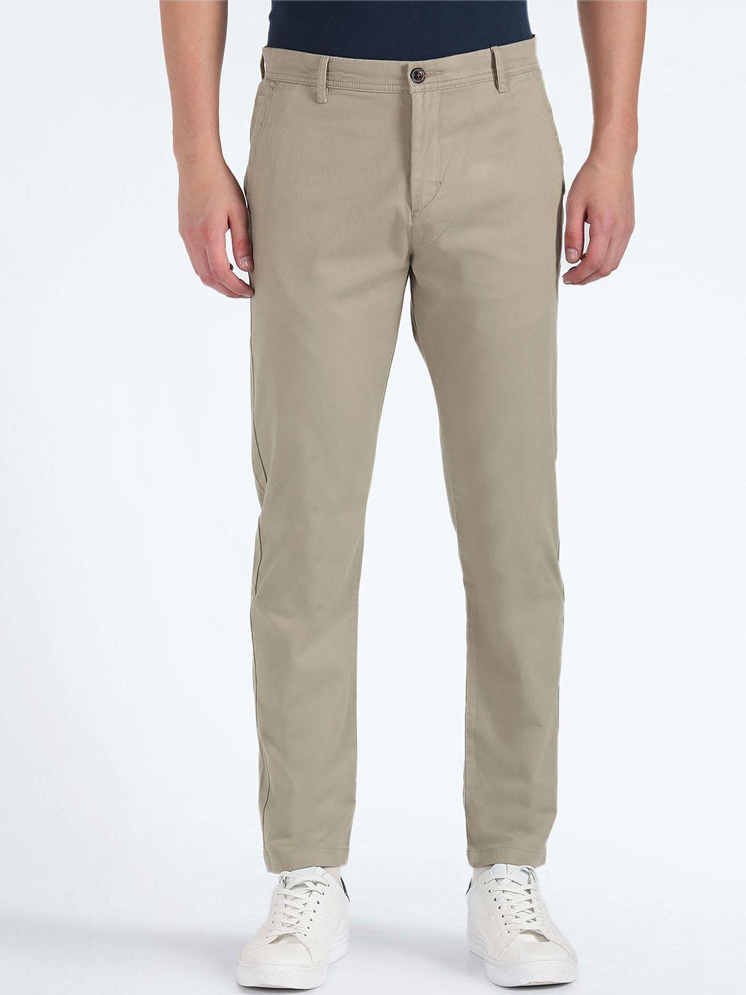 flying machine men mid rise straight fit chinos trousers