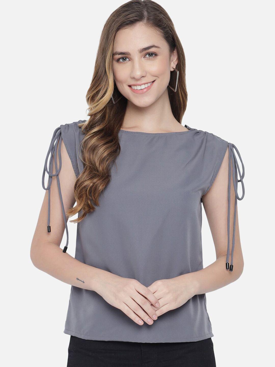 baesd grey crepe top