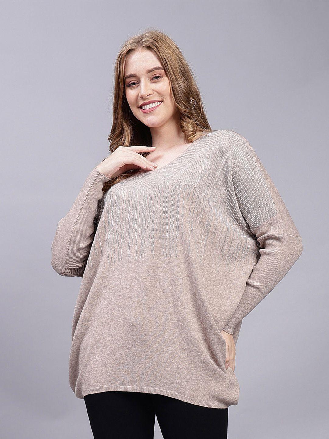 albion drop shoulder sleeves woollen longline pullover