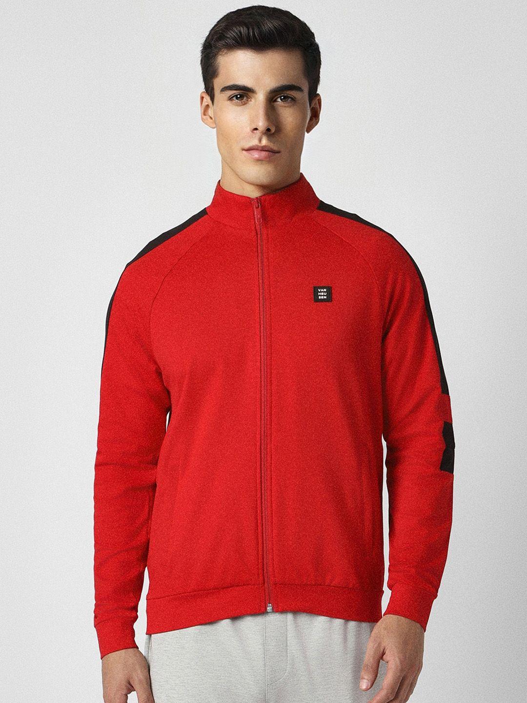 van heusen flex mock collar open front sporty jacket