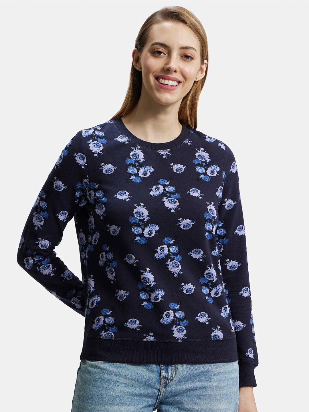 jockey floral printed cotton sweatshirt