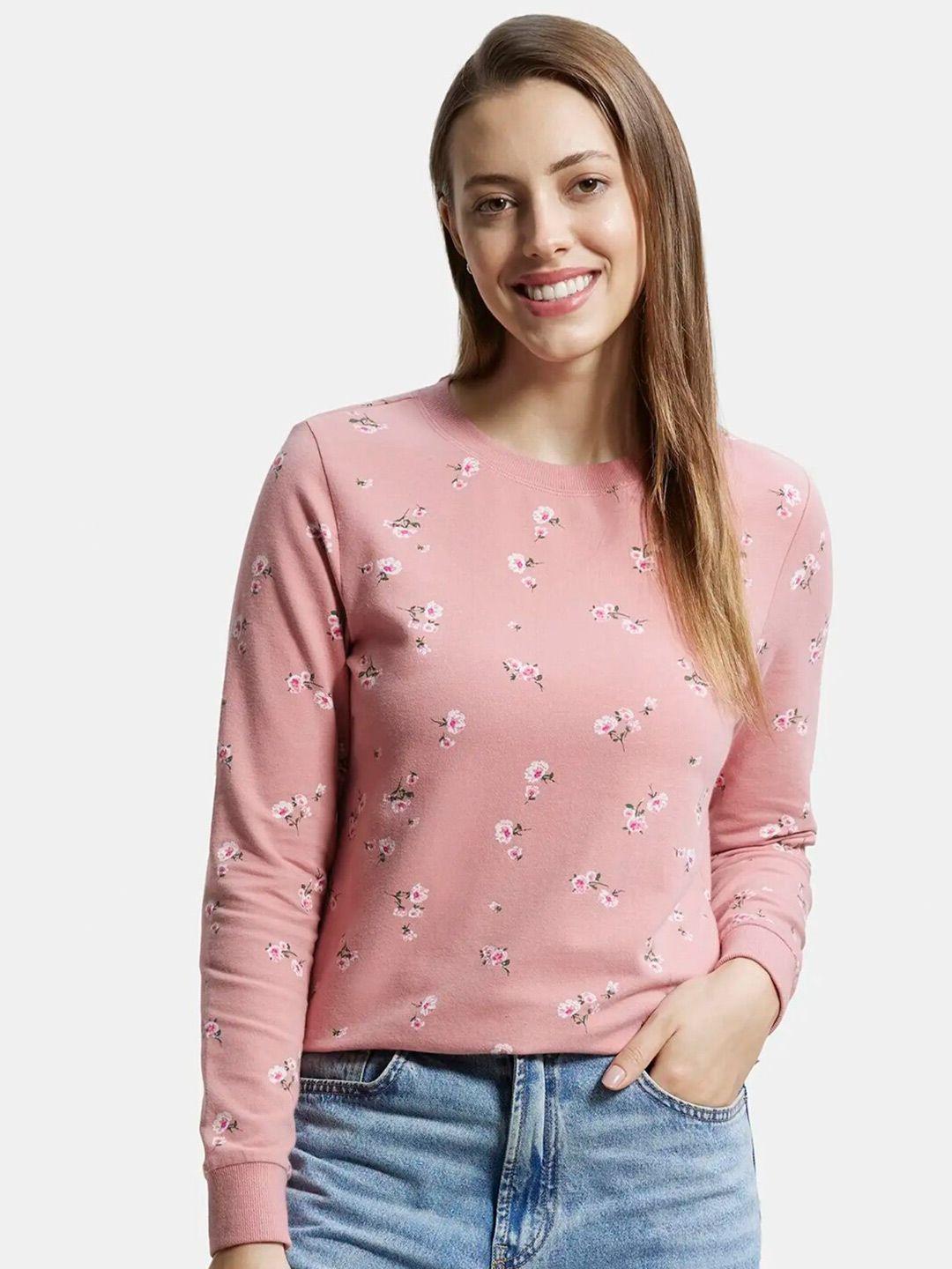 jockey floral printed cotton sweatshirt