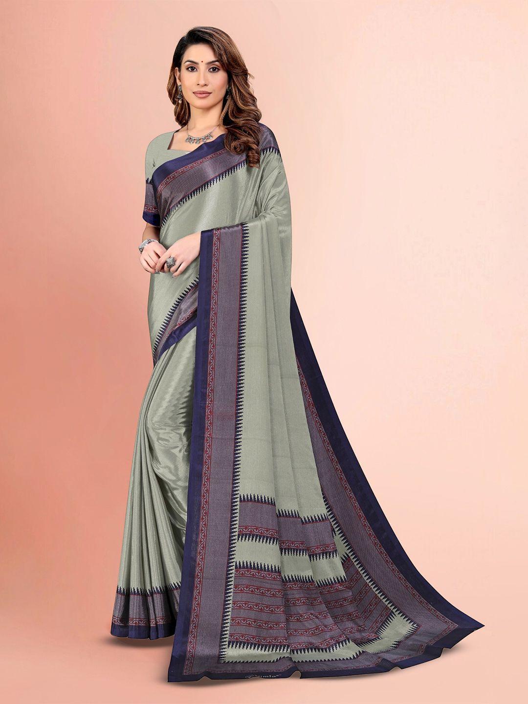 vimla grey art silk mysore silk saree