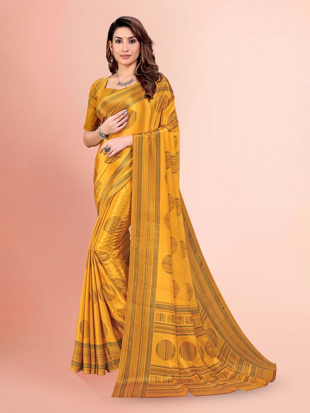 vimla orange art silk mysore silk saree