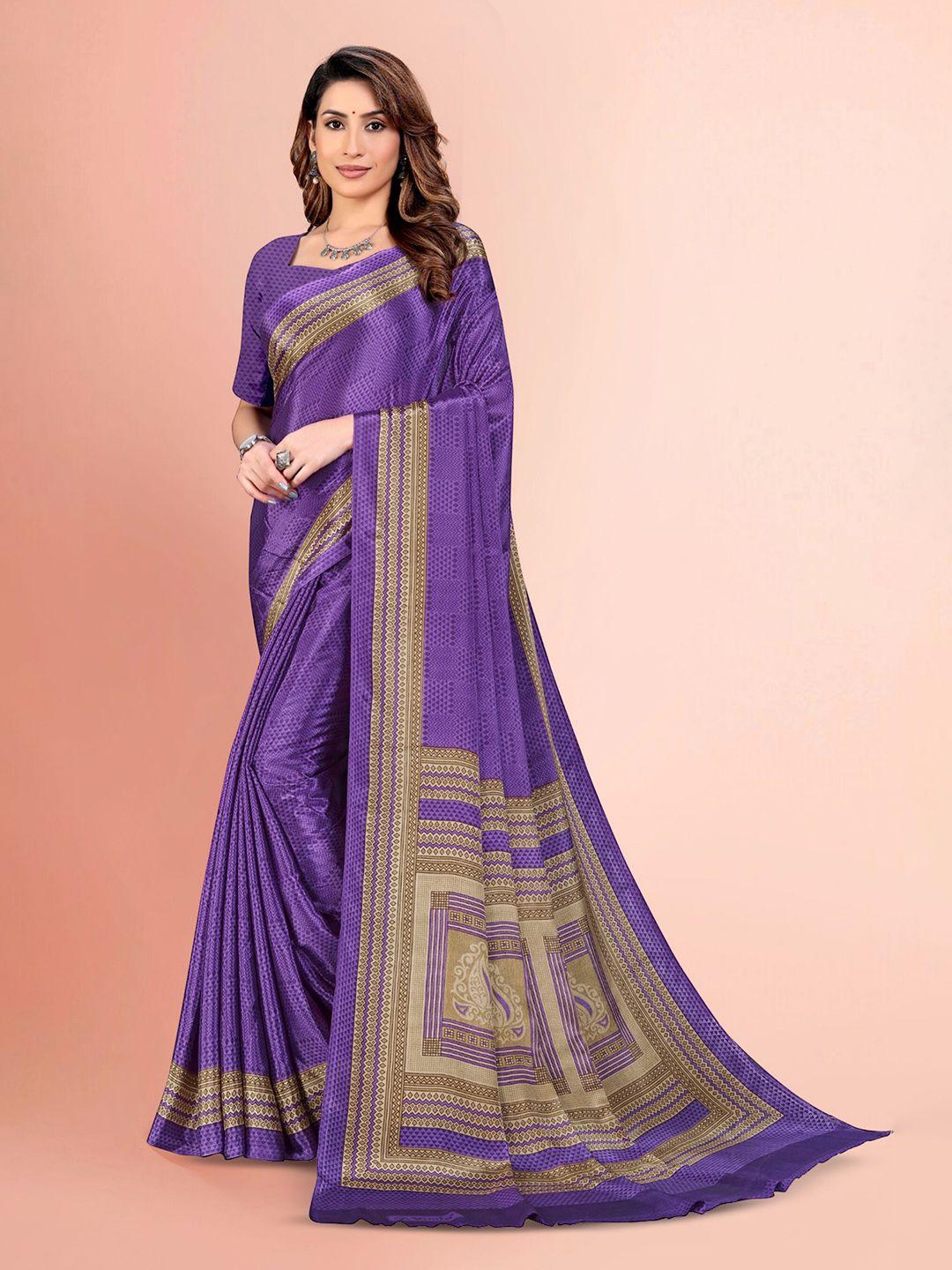 vimla purple art silk mysore silk saree