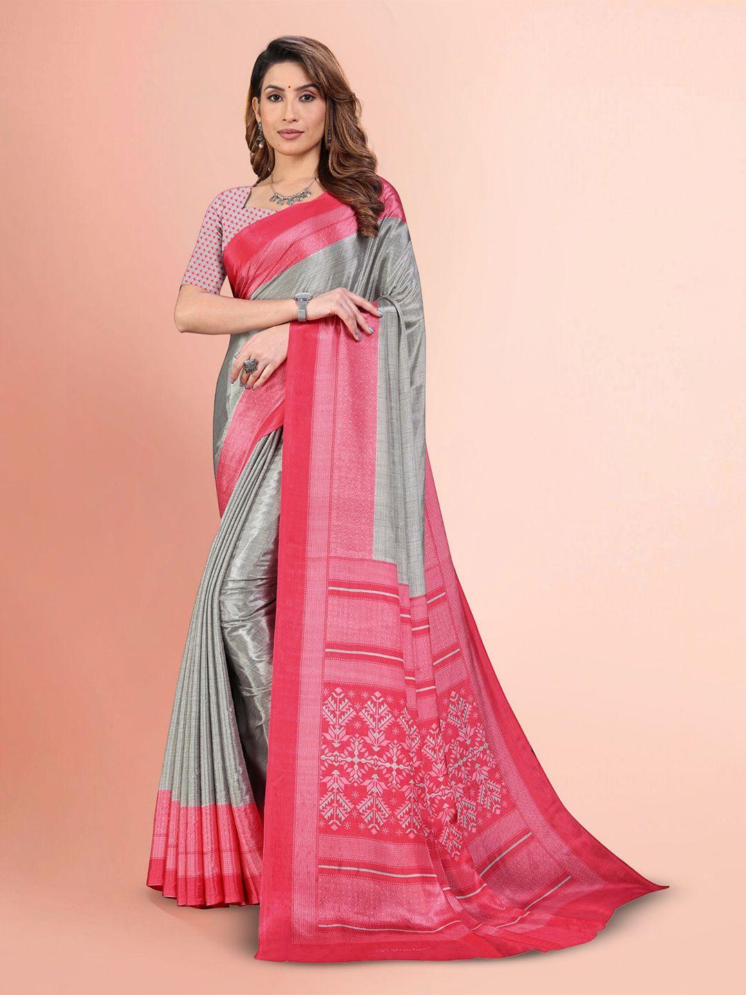 vimla grey art silk mysore silk saree