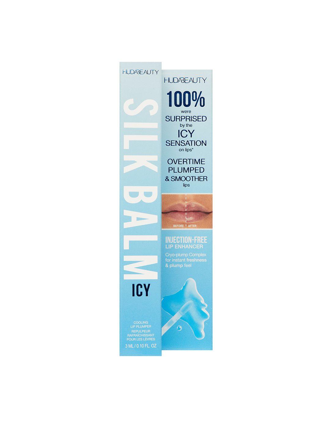 huda beauty silk balm icy cryo-plumping lip balm 3ml - frost