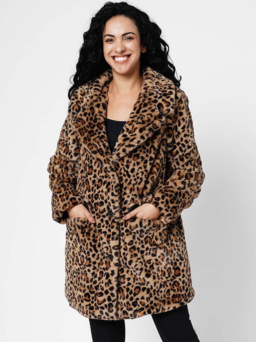 vero moda animal printed lightweight longline tailored jacket