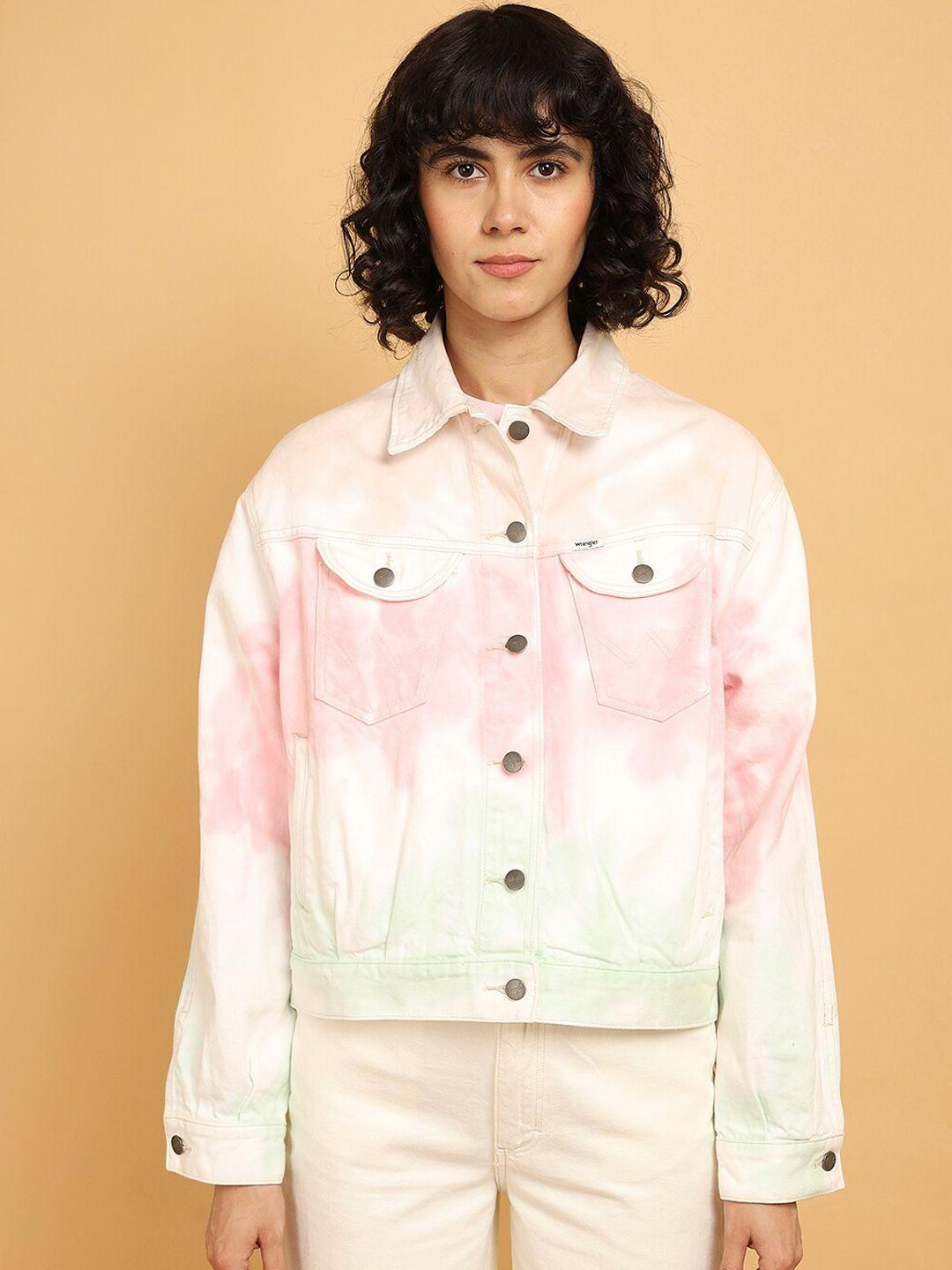 wrangler tie & dye pure cotton denim jacket