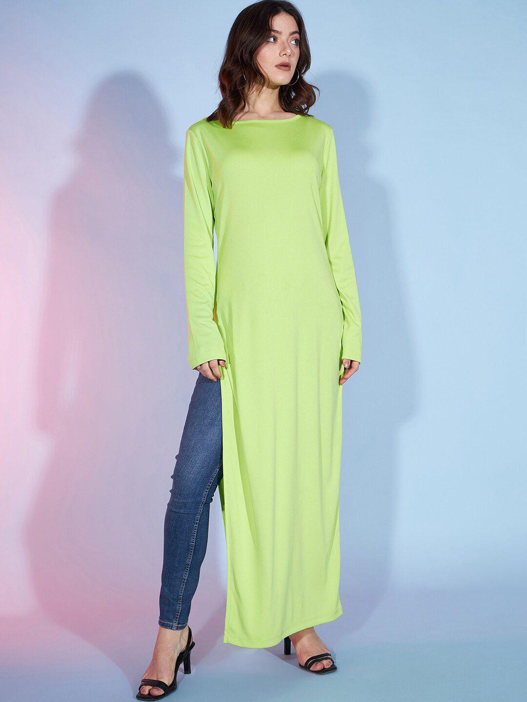 dressberry green maxi longline top