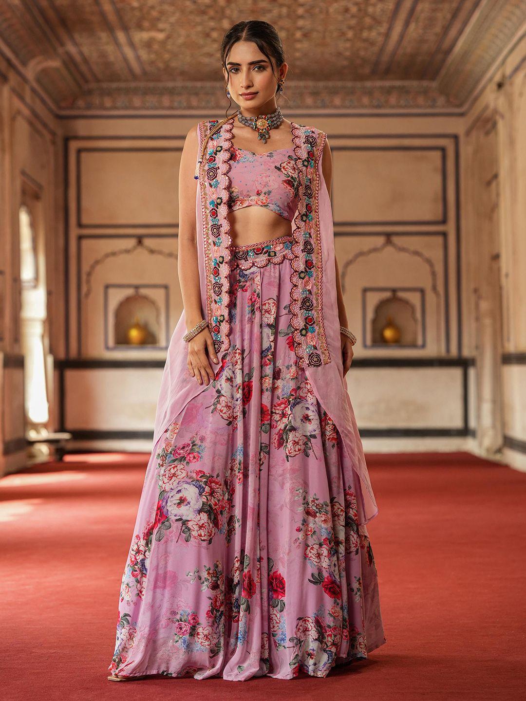 scakhi floral printed ready to wear lehenga choli