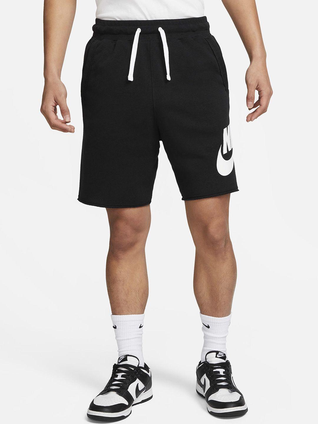 nike club alumni men brand logo printed drawstring french terry sports shorts