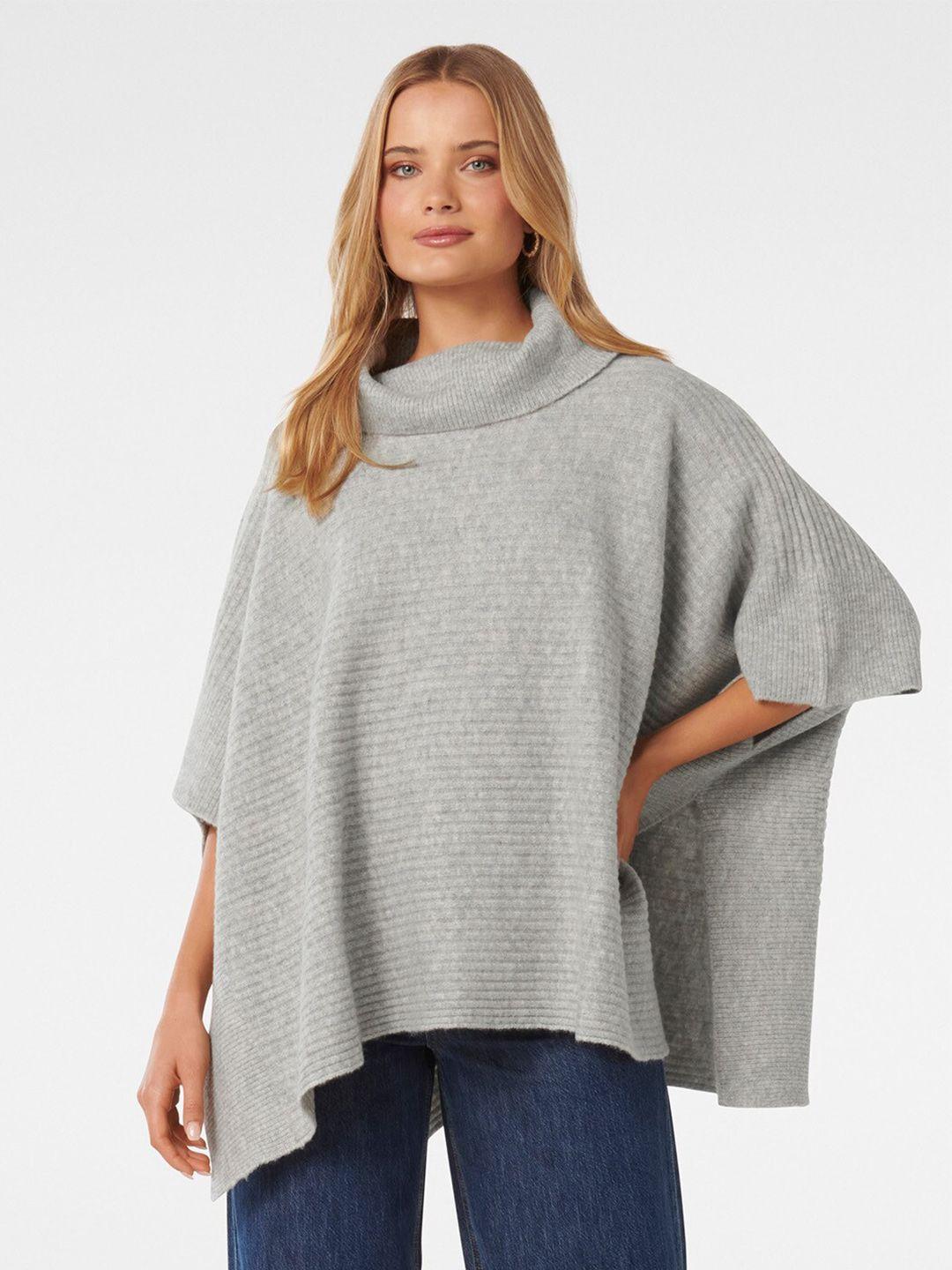 forever new women grey poncho