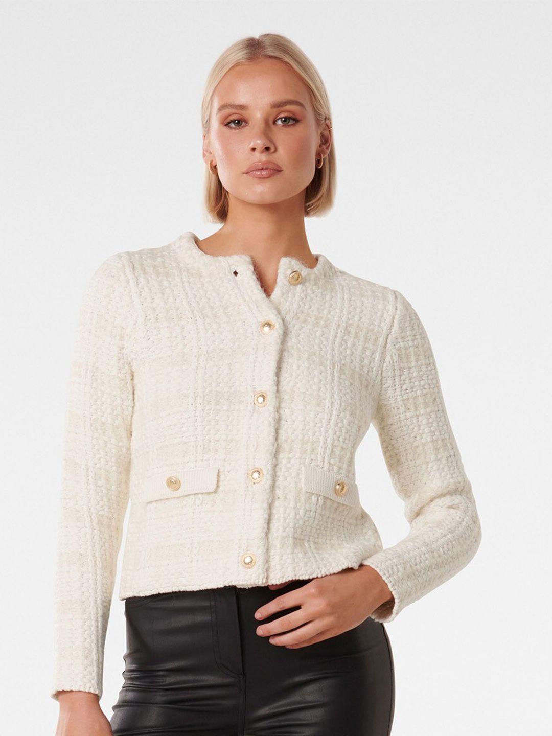 forever new women cream-coloured cardigan