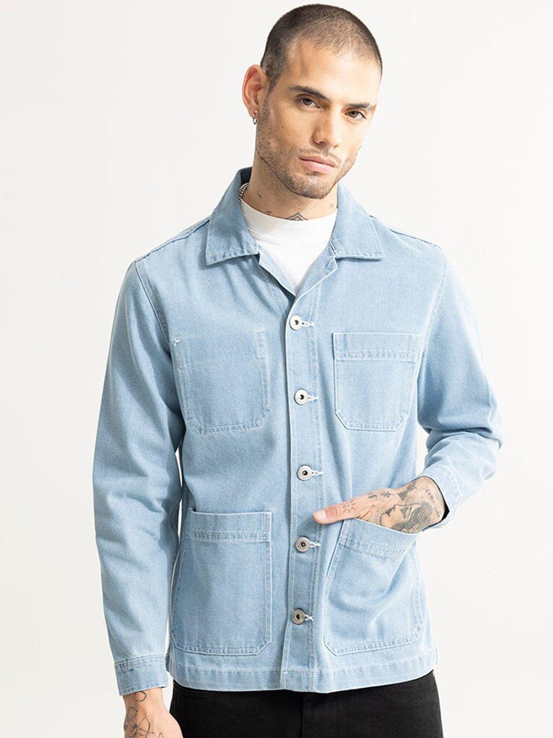 snitch blue cotton denim jacket