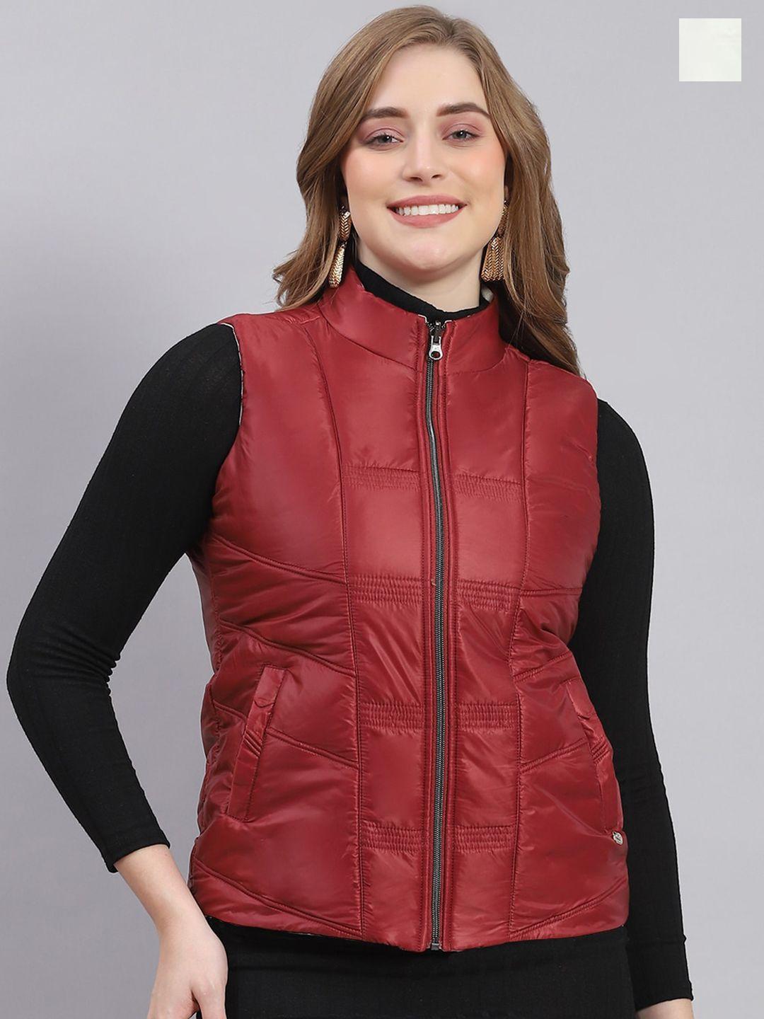 monte carlo mock collar lightweight padded jacket