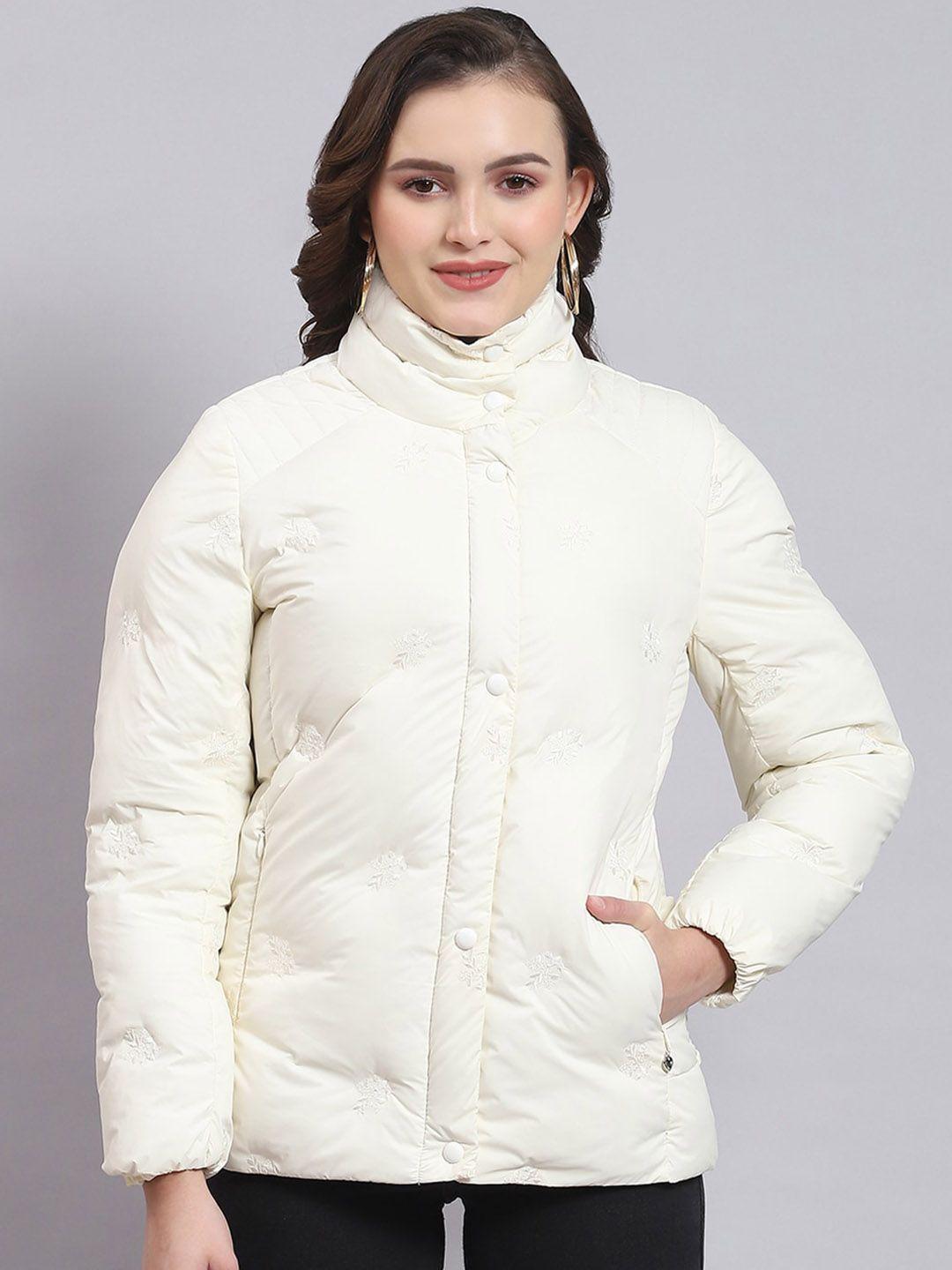 monte carlo mock collar lightweight padded jacket