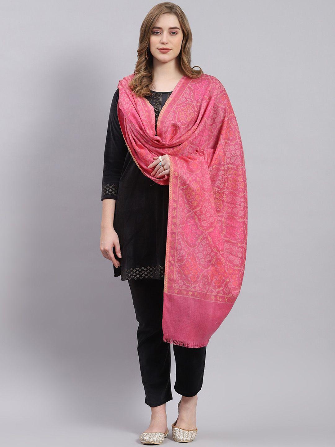 monte carlo ethnic motifs woven design pure wool shawl