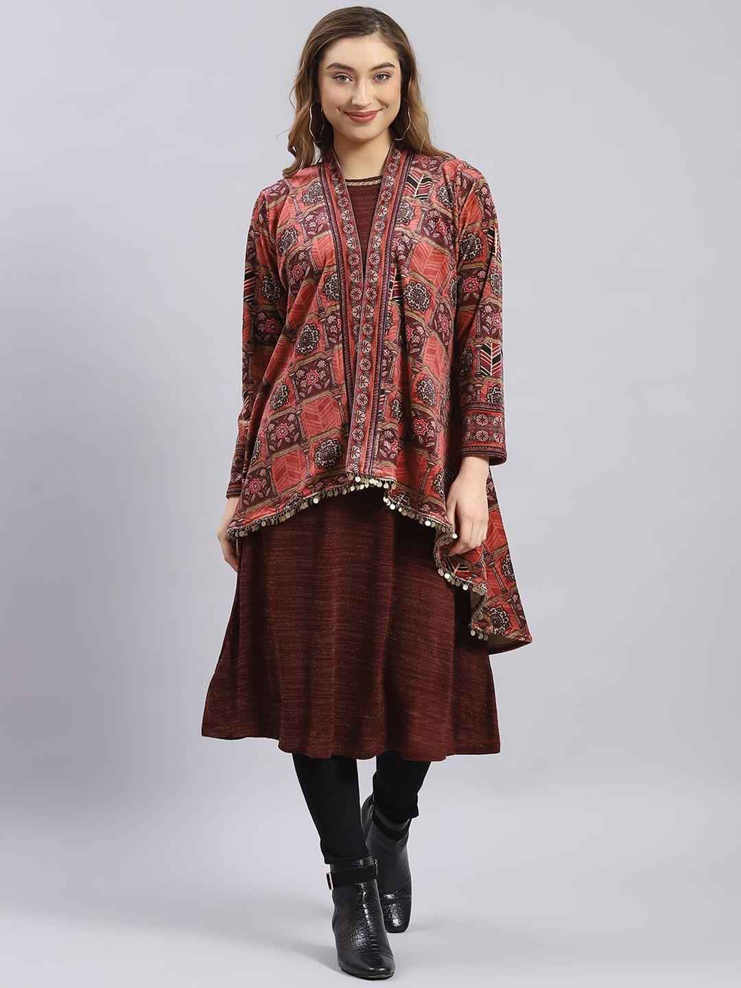 monte carlo women maroon woollen kurta