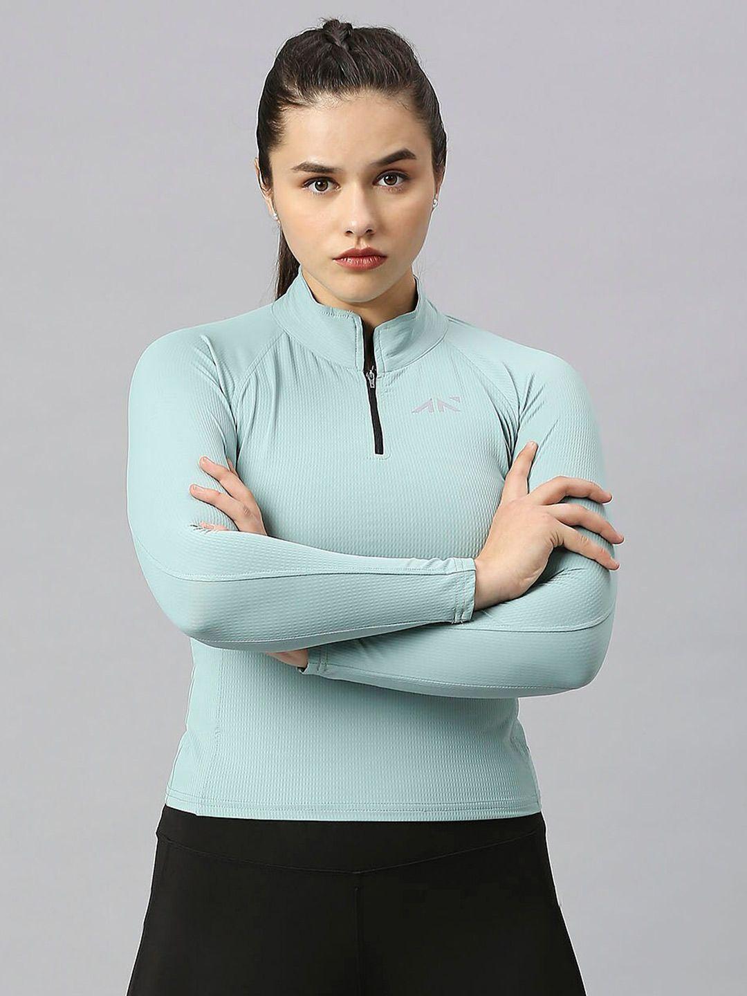 aesthetic nation high neck fitted sports top