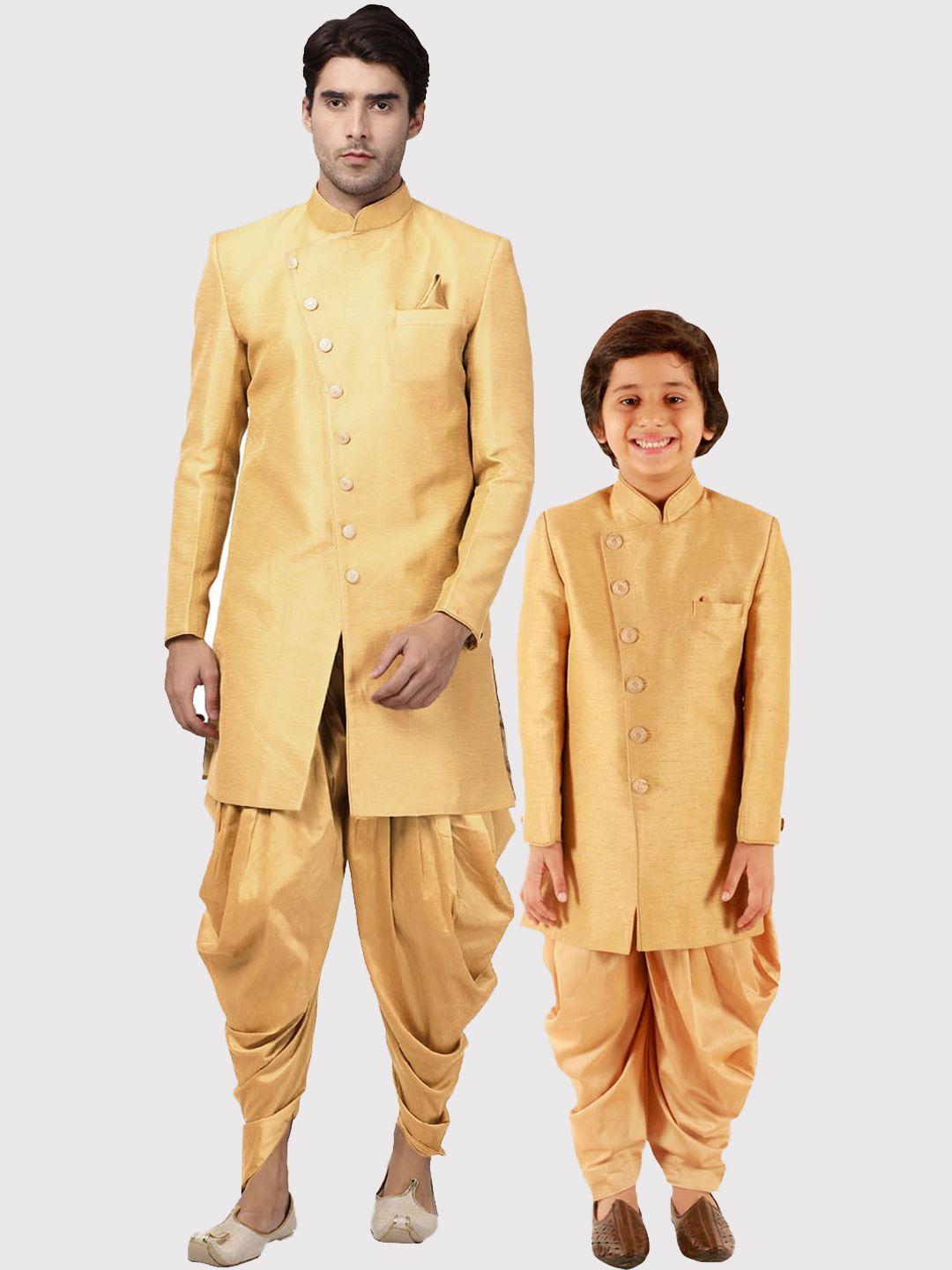 vastramay mandarin collar sherwani set