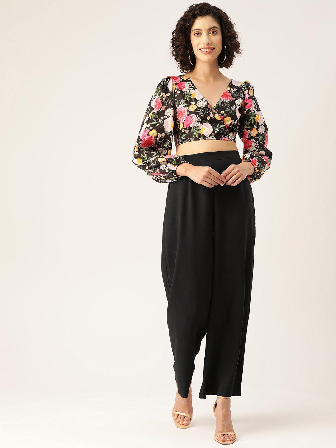 sirikit floral printed top & trousers