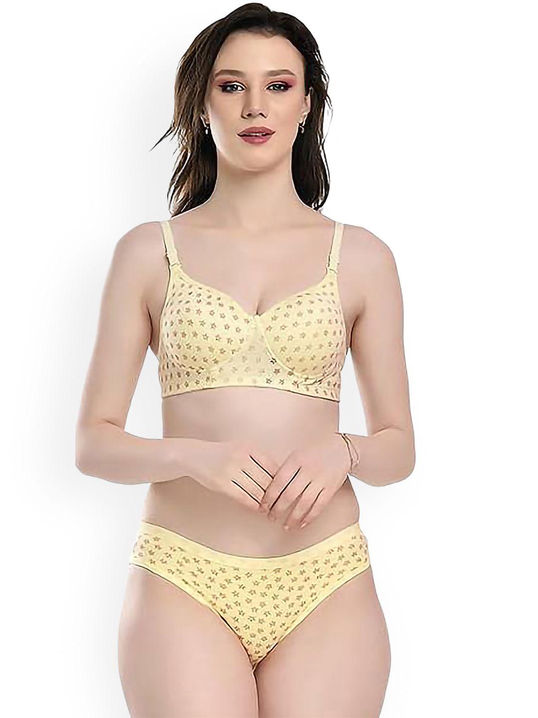 aamarsh printed cotton lingerie set