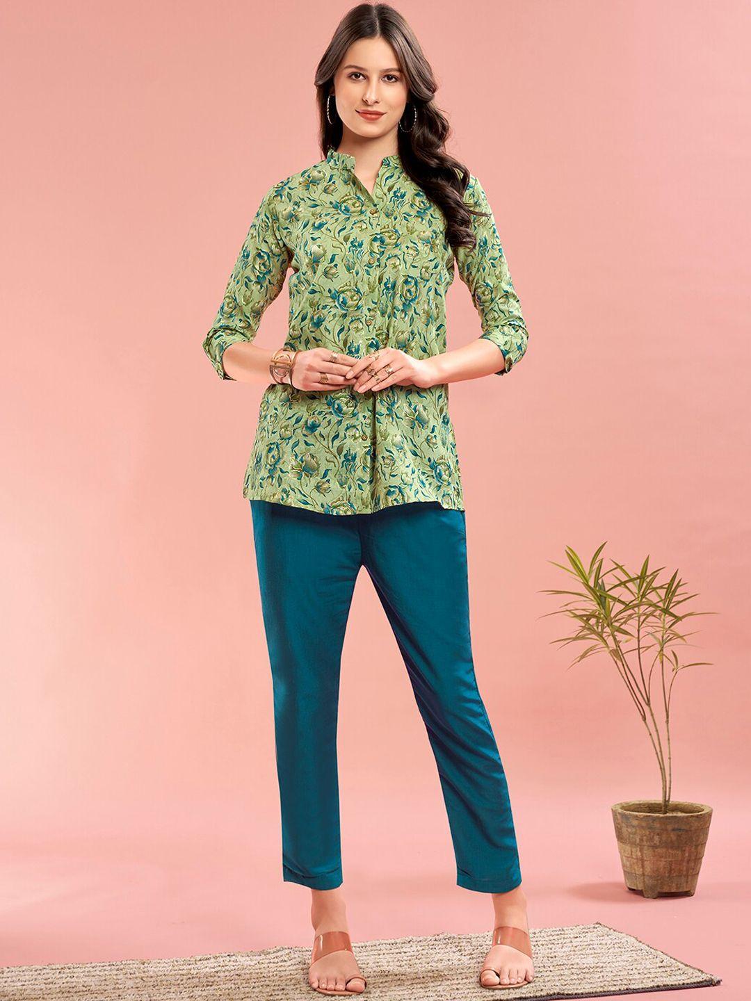 anouk printed shirt with trouser co-ords