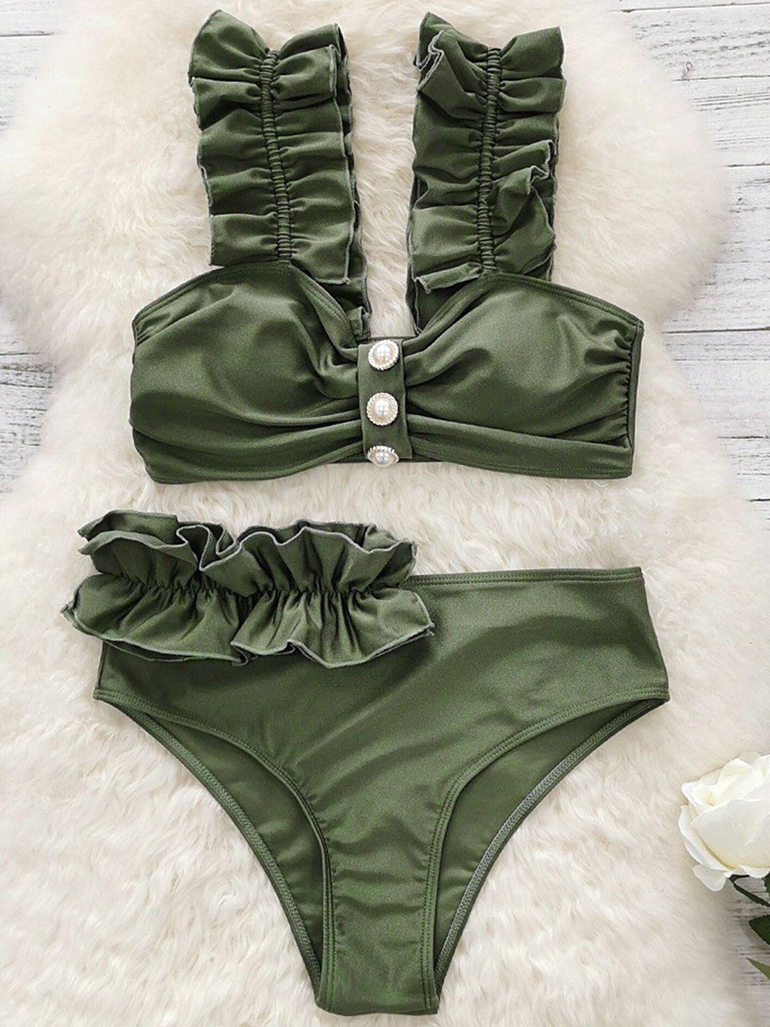 lulu & sky women ruffles bikini set