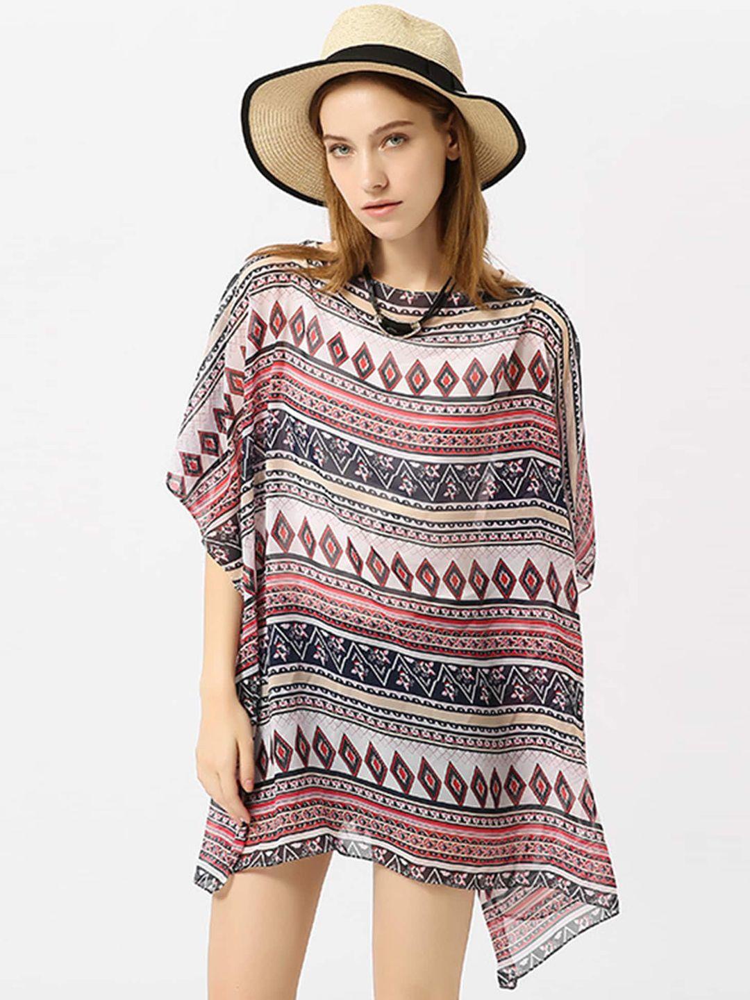 lulu & sky geometric printed cover up dress