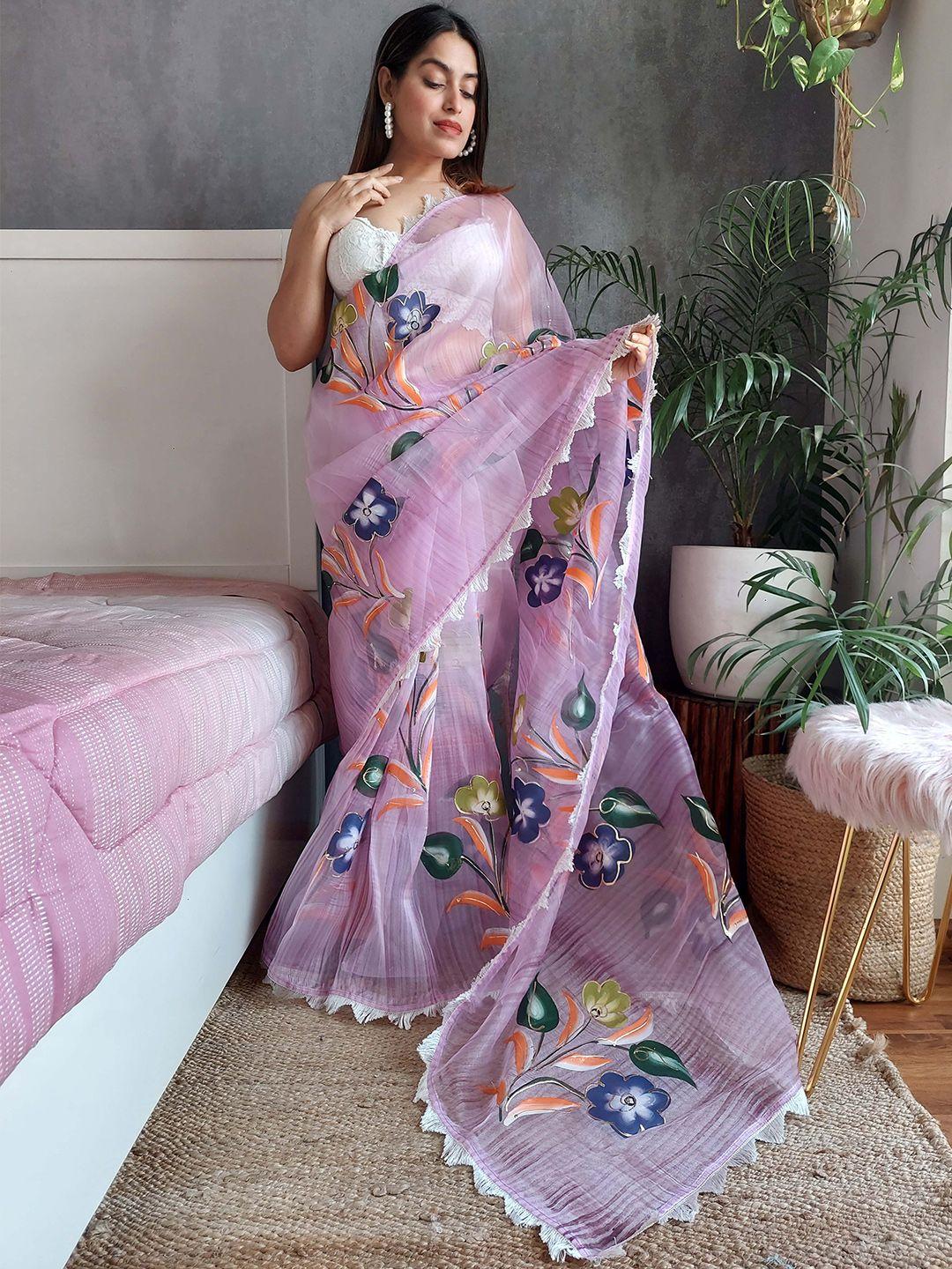 stylefables floral embroidered saree