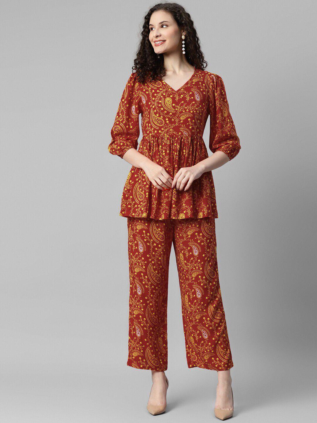 deebaco paisley printed co-ord