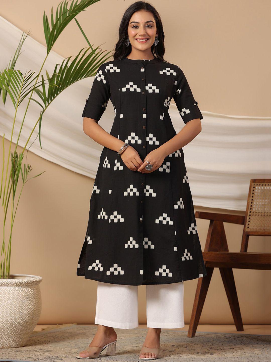 piroh women black kurta