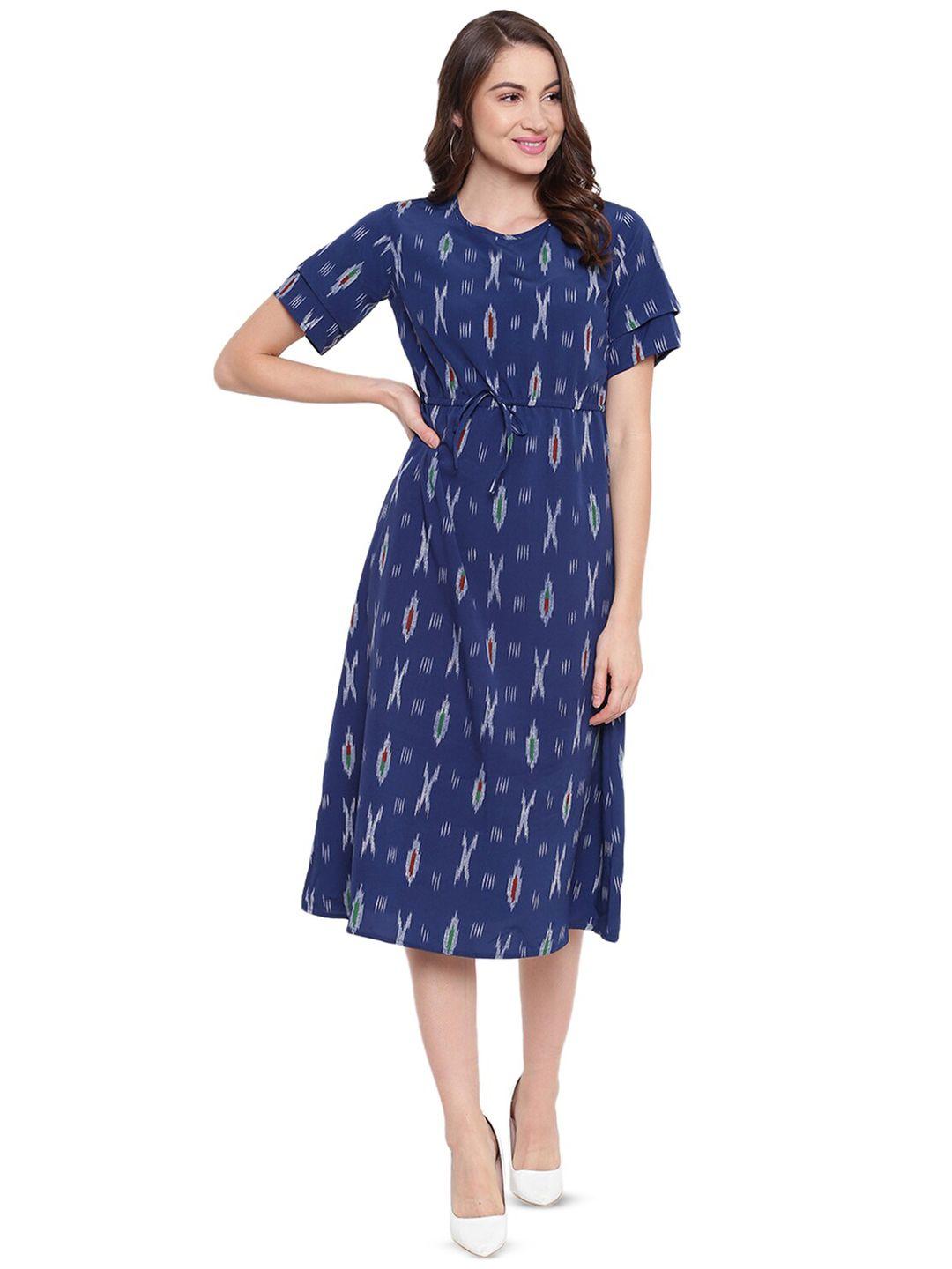 dressberry ethnic motifs printed a-line dress