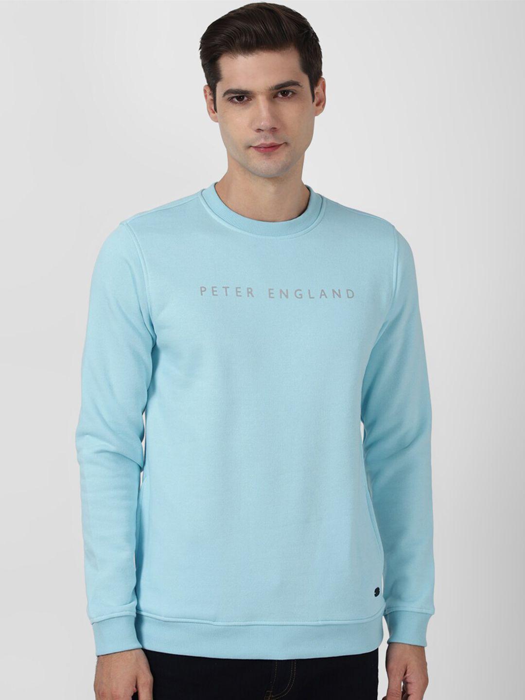 peter england casuals typography printed pullover sweatshirt