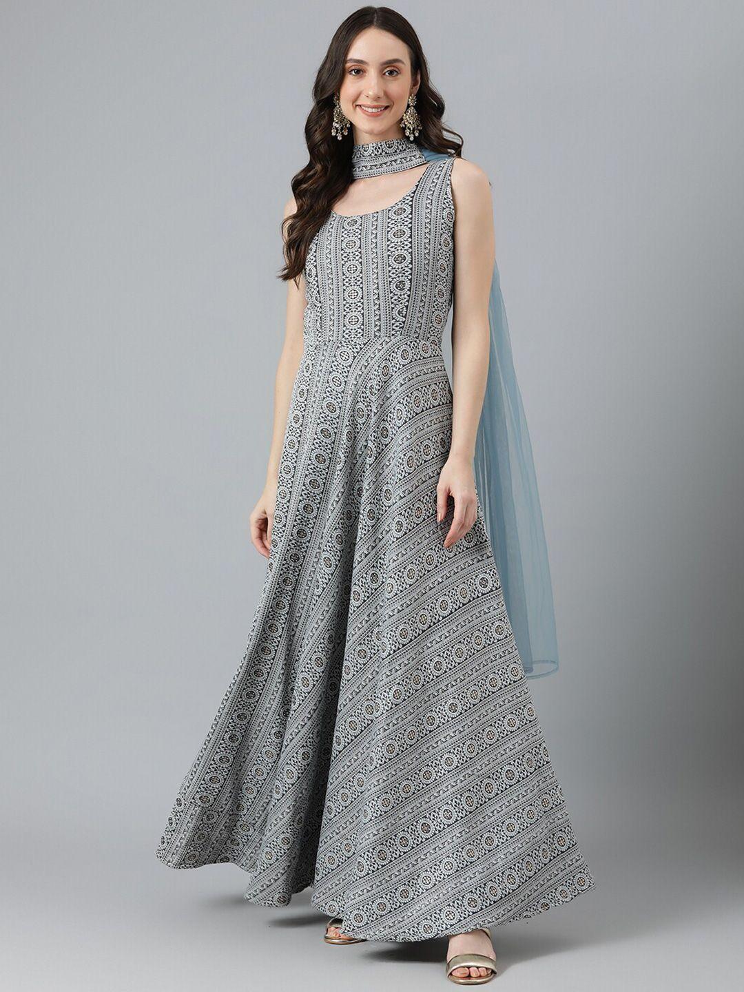 vinya grey jacquard dress