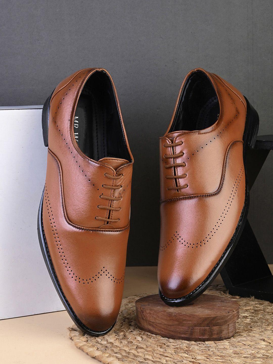 mr.wonker men perforated durable formal oxfords