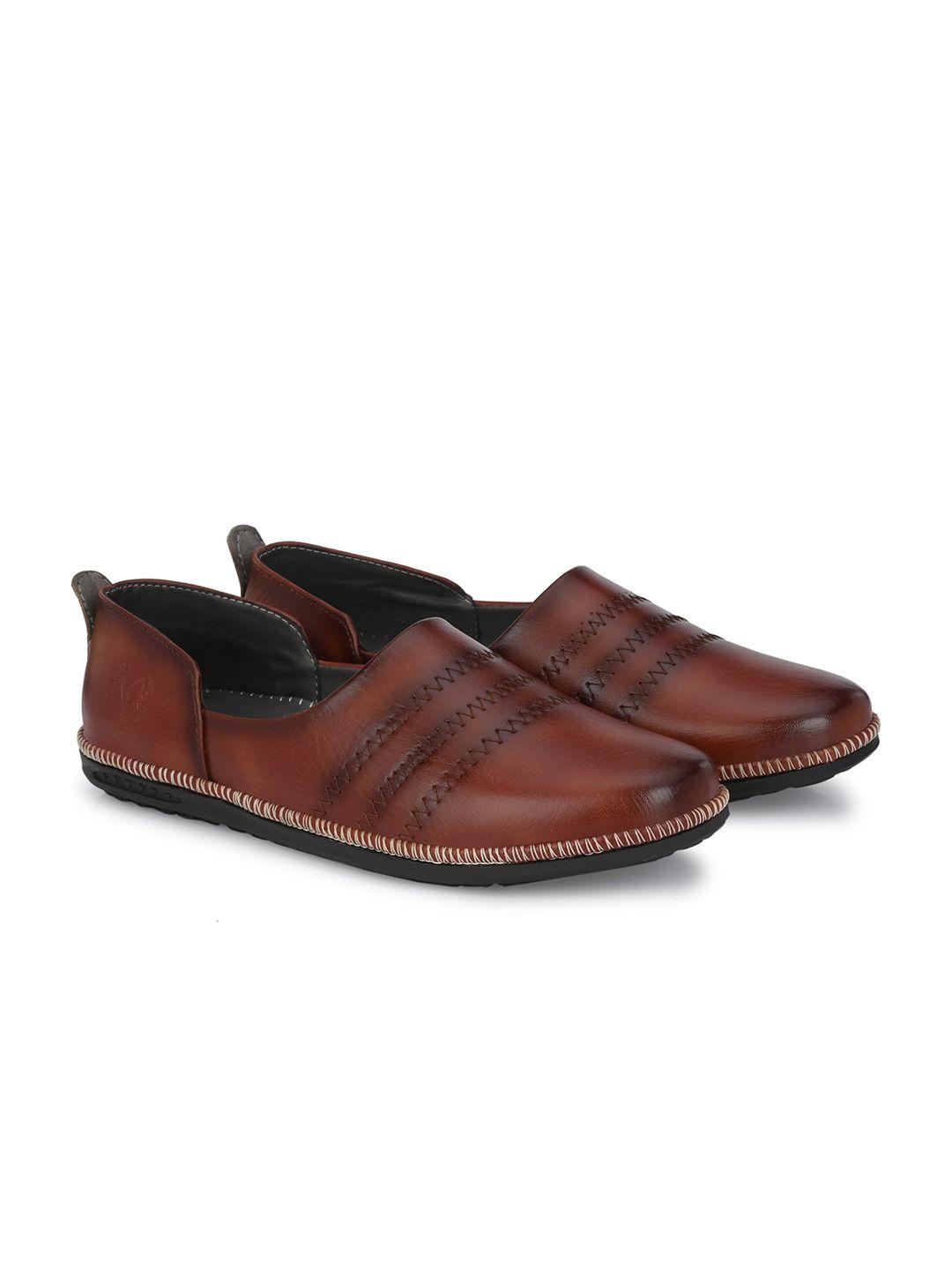 vellinto men stitch detail lightweight slip-on mojaris