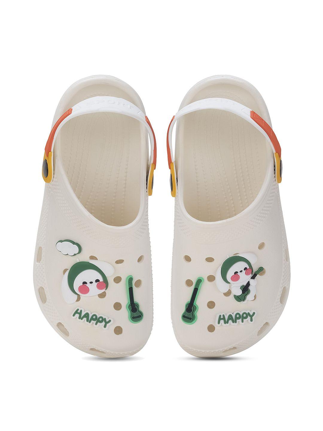 cassiey women cream-coloured rubber clogs