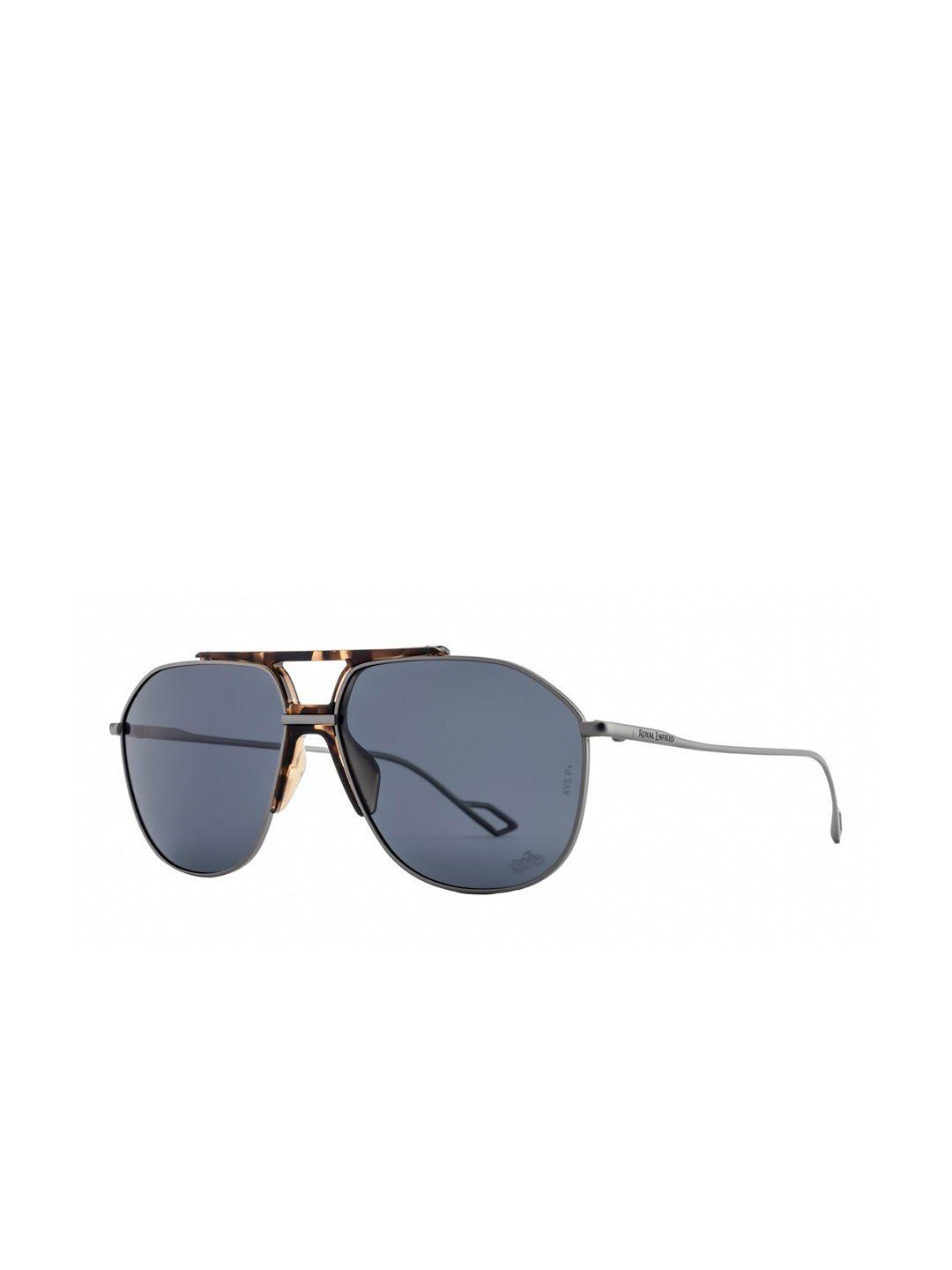 royal enfield men aviator sunglasses with polarised and uv protected lens re-20007-c01