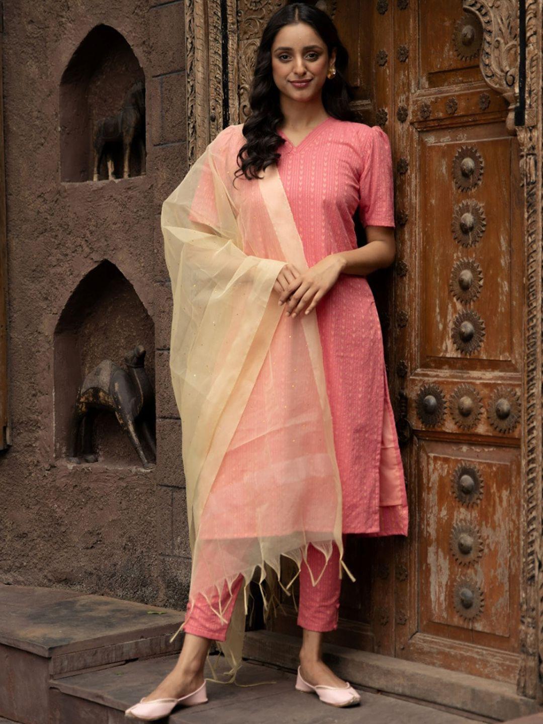 vinya women pink cotton blend