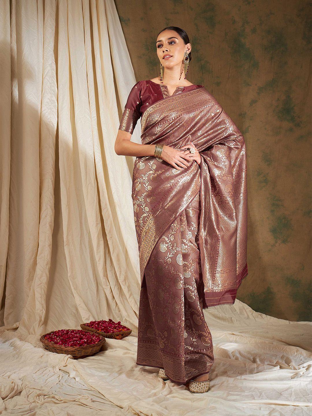 sangria woven banarasi sarees with blouse