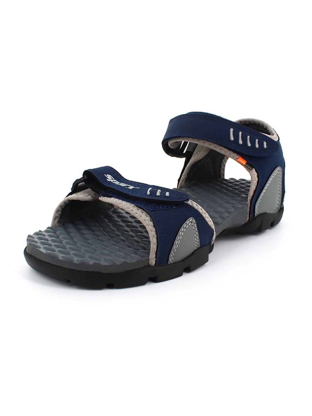 sparx men textured sports sandals with velcro closure