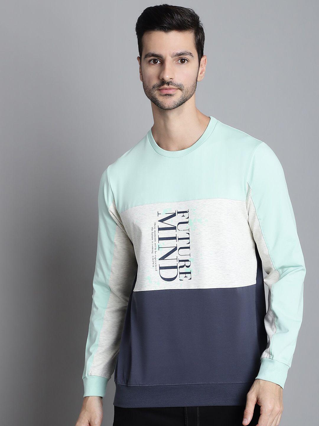 confidence colourblocked long sleeves slim fit cotton t-shirt